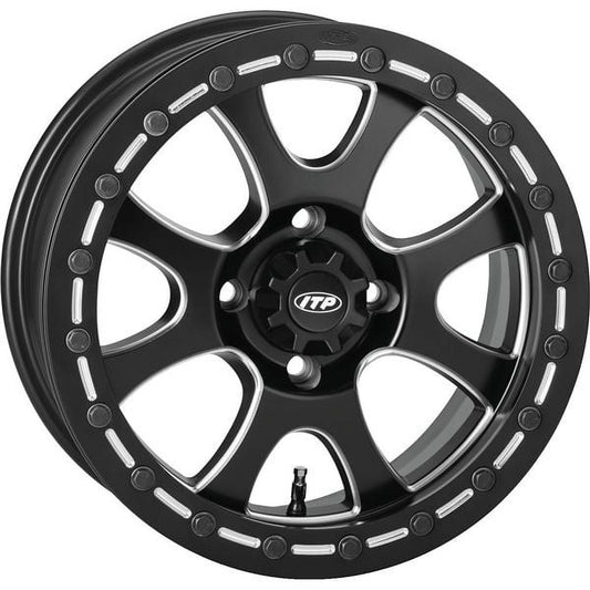 ITP Tsunami Milled/Black ATV Wheel Front/Rear 15x7 4/115 - (5+2) [15TS119]