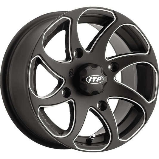 ITP Twister 14x7 ATV/UTV Driver Side Wheel - Milled/Black (4/110) 5+2