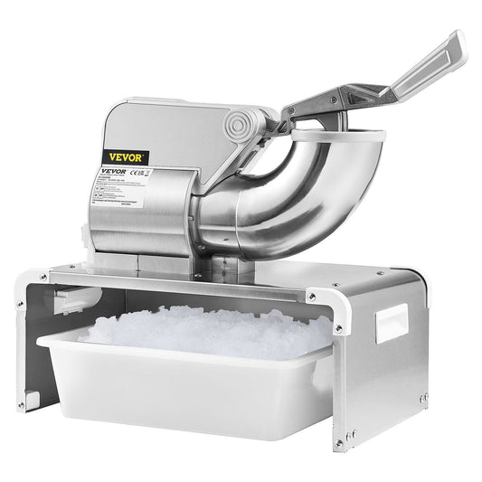 Ice Crushers Machine, 661lbs Per Hour Electric Snow Cone Maker with 4 Blades, Stainless Steel Shaved Ice Machine with Cover, 300W Ice Shaver Machine for Margaritas, Home and Commercial Use
