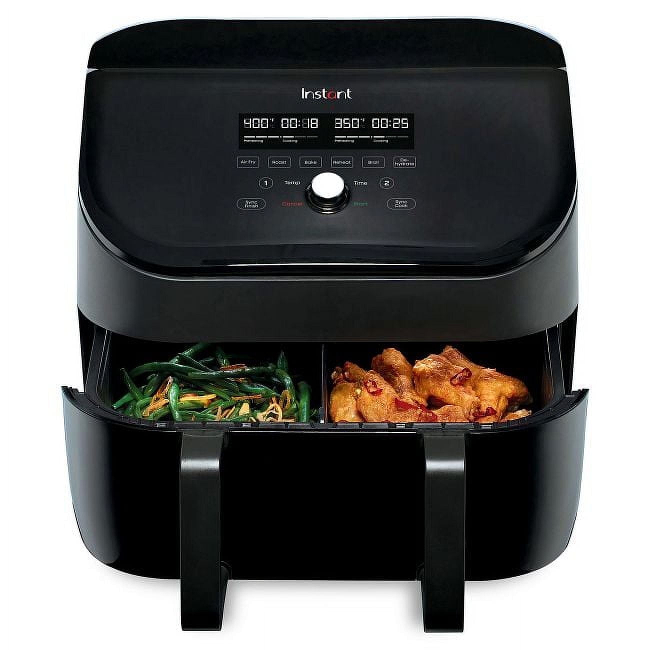 Instant Pot Vortex 9 qt 2 Basket Air Fryer, Black - VersaZone Technology