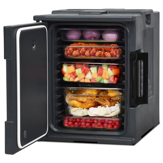 Insulated Food Pan Carrier 95 Quart Manual 6 Full-Size Pan Capacity w/ Handles