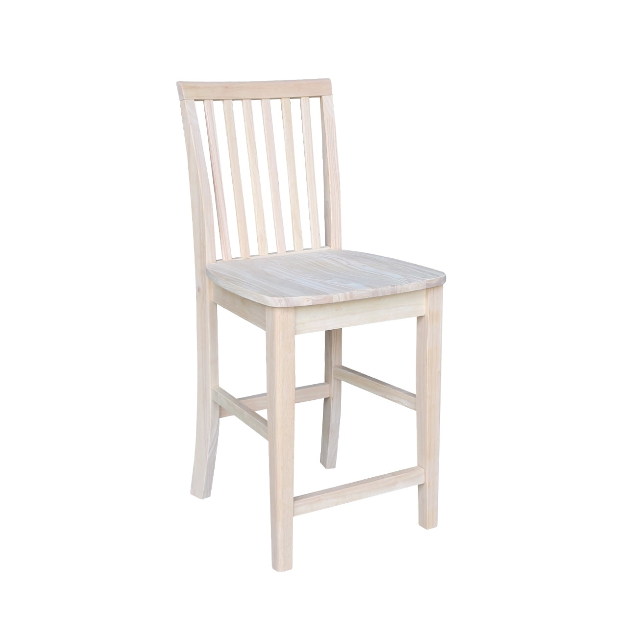 International Concepts 24" Solid Wood Mission Stool - Unfinished