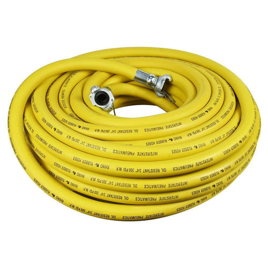 Interstate Pneumatics HJ59-100E Jack Hammer Yellow Rubber Hose 3/4" x 100 feet 300 PSI