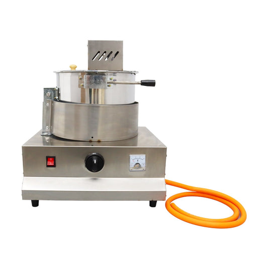 Intsupermai Commercial Spherical Popcorn Machine Gas-fired Corn Popper Stainless Steel 17oz