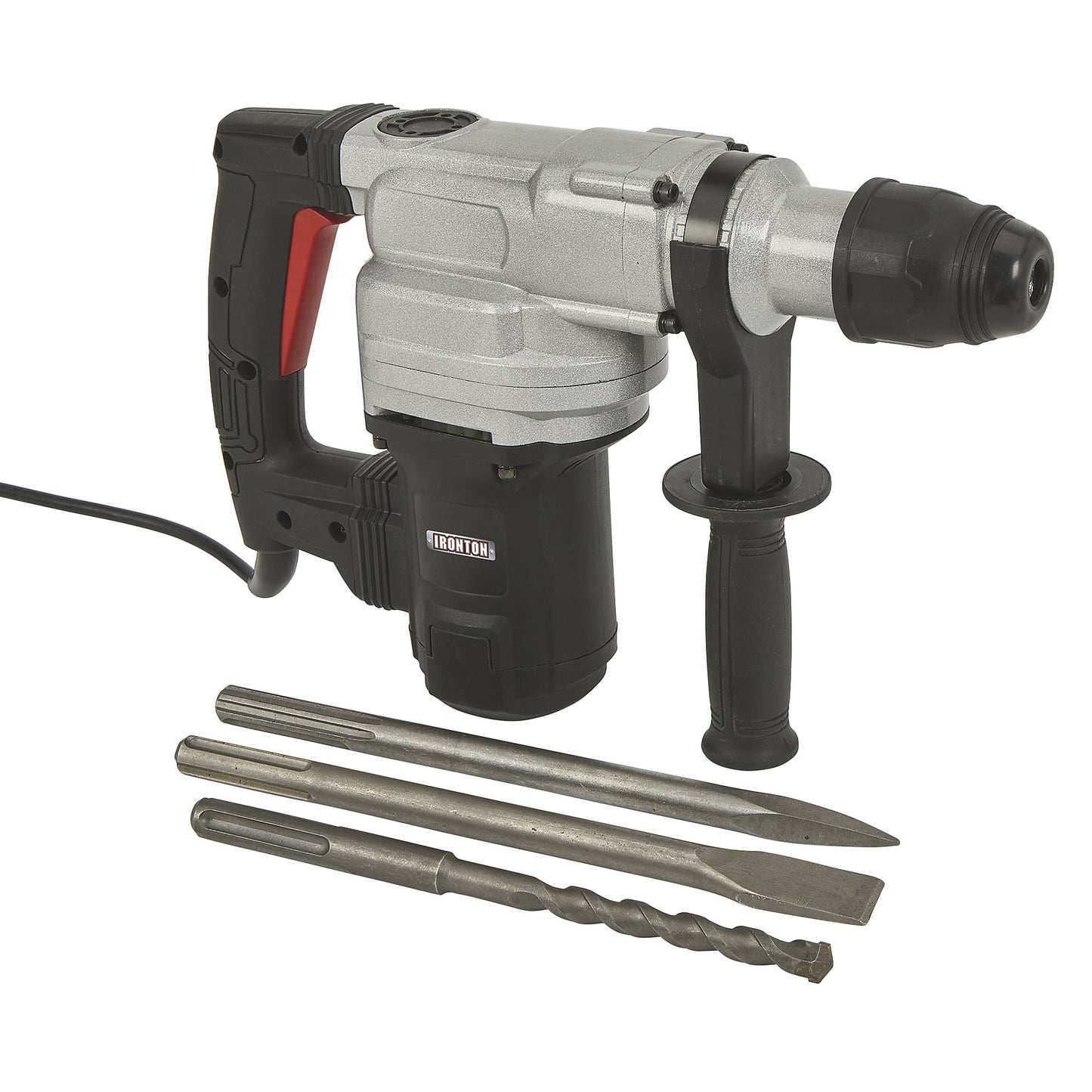 Ironton Heavy-Duty SDS Max Rotary Hammer Drill, 1-1/2in. Chuck, 3780 BPM, 110V, 10 Amps