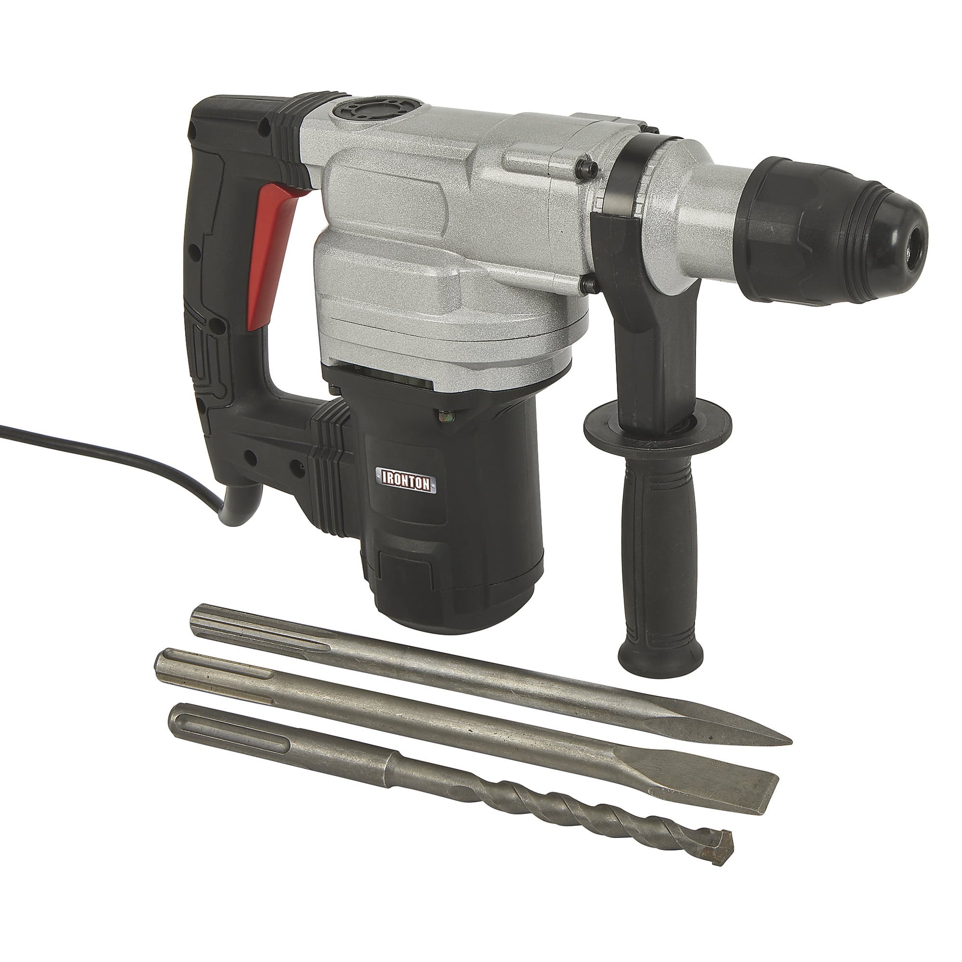 Ironton Heavy-Duty SDS Max Rotary Hammer Drill, 1-1/2in. Chuck, 3780 BPM, 110V, 10 Amps