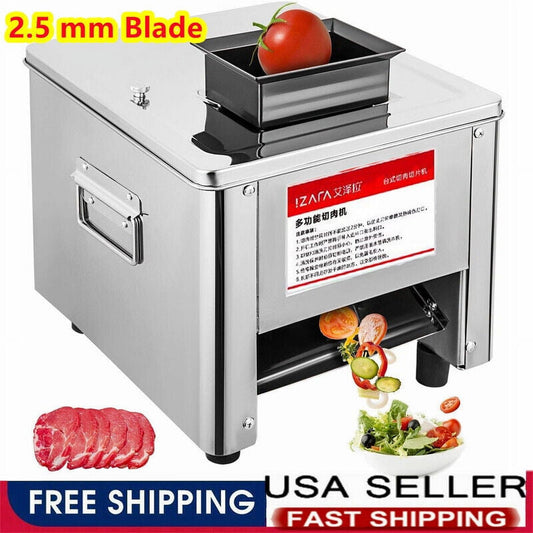 JIAN YA NA Meat Cutter Machine 2.5MM Balde Commercial Electric Meat CE Approved for Kitchen Supermarket Lamb Beef Chicken