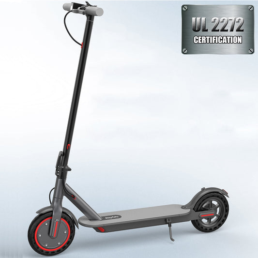 JOYHIS Classic Electric Scooter 8.5'' Tires Max 56 KM Range 350 Motor, Max 19 MPH Speed Dual Braking Folding Commuting E-Scooter