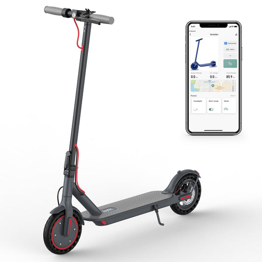 JOYHIS J078 Electric Scooter for Men and Women 8.5" Solid Tire 19mph Power by 350W Motor Max 21 mile Range Folding Commuting E Scooter