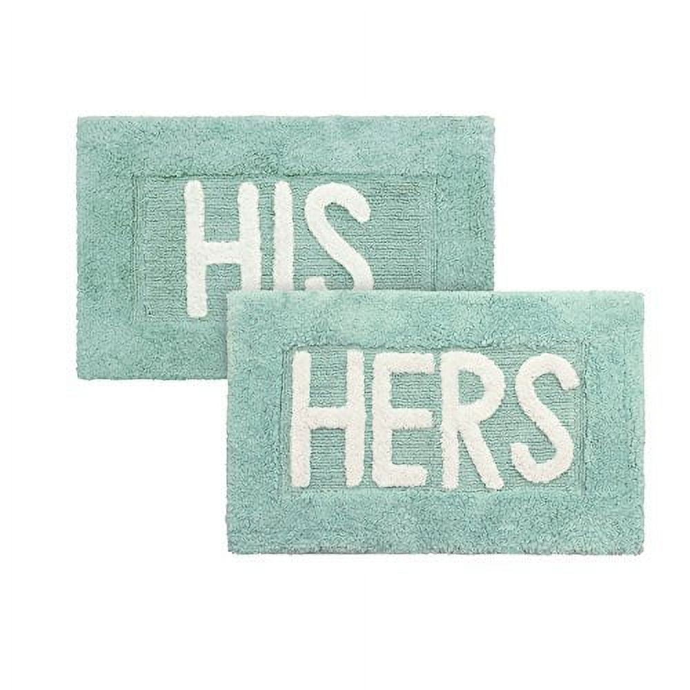 Jean Pierre His & Hers" Juego de Alfombras de BaÃ±o de 2 Piezas de AlgodÃ³n "