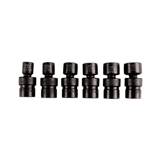 K Tool International 32500 3/8 Inch Drive Thin Wall Impact Socket Set 6 Piece