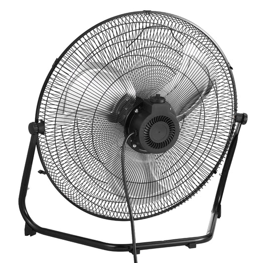 KFFKFF Ventilador de Piso Industrial de 20 Pulgadas con InclinaciÃ³n Ajustable, 3 Configuraciones de Velocidad, Alto Flujo de Aire de 4800 CFM, DiseÃ±o de Metal Duradero para Uso VersÃ¡til en Hogares, Gimnasios, Oficinas, Garajes y Espacios Comerciales