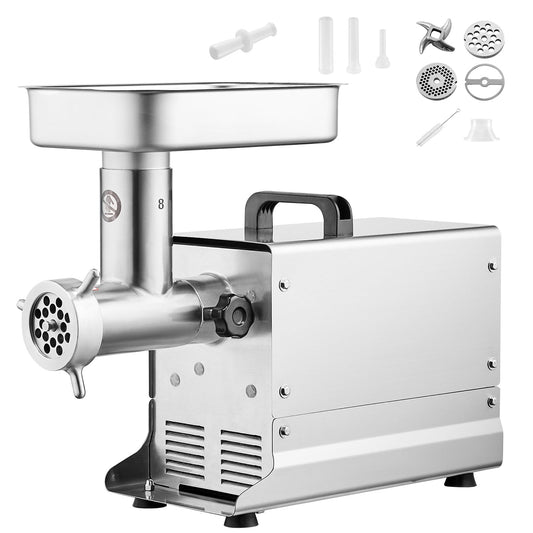 KFFKFF 7 Lbs/Min Heavy Duty Meat Grinder Electric Meat Grinder with 350W Max with Sausage Stuffer, Kubbe Kit, Vegetable Slicer & Shredder, Cheese Grater Home use, Sausage Stuffer