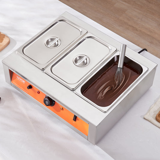 KFFKFF Chocolate Tempering Machine Chocolate Melting Pot 26.5 Lbs 3 Tanks