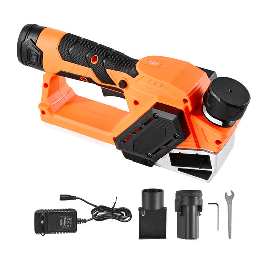 KFFKFF Cordless Handheld Electric Wood Planer, 9.84 x 4.72 x 4.72 in