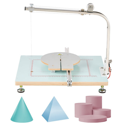 KFFKFF Electric Hot Wire Foam Cutter, 58W Tabletop Cutting Tool with Adjustable Temperature Control, Designed for Foam, KT Board, and Low-Density Sponge, Max. Cutting Thickness 10.24"