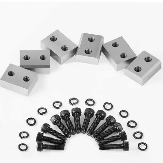 KFFKFF Electric Rebar Cutter Replacement Blades, 6 PCS 25mm (1 inch) Cutting Diameter, HRC58-60 Hard Hydraulic Blades with 12 Hexagon Screws and 12 Spring Washers, Compatible with RC-25 Model