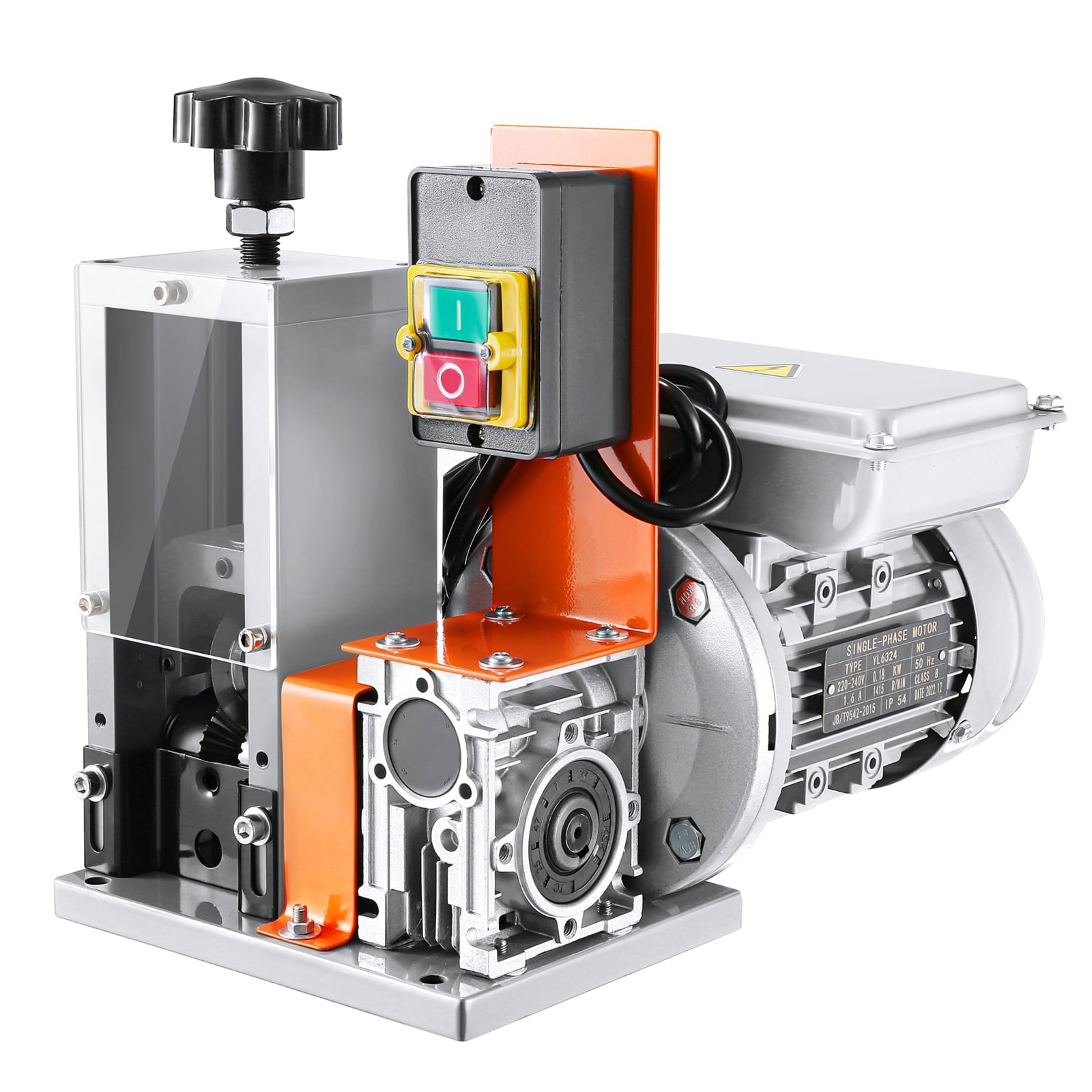 KFFKFF Electric Wire Stripping Machine, Suitable for 0.06''-1.18'' Wire Diameters, Functions at 180W, Achieves Speeds up to 60 ft/min, Equipped with Precise Depth Gauge