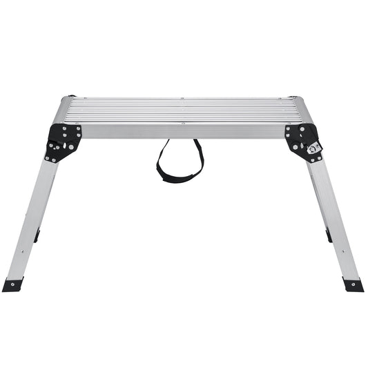 KFFKFF Folding Work Platform with 330 lbs Load Capacity, Aluminum Construction, Durable Stool Ladder, Stable Work Bench with Non-Slip Feet, Suitable for Vehicle Washing, Cleaning, Painting