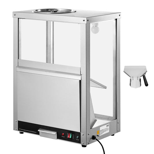KFFKFF Industrial Nacho Chip Heater, 84.5QT Chip Heating Device with Heat Source and Illuminating Lamp, Nacho Equipment with Redirecting Panel