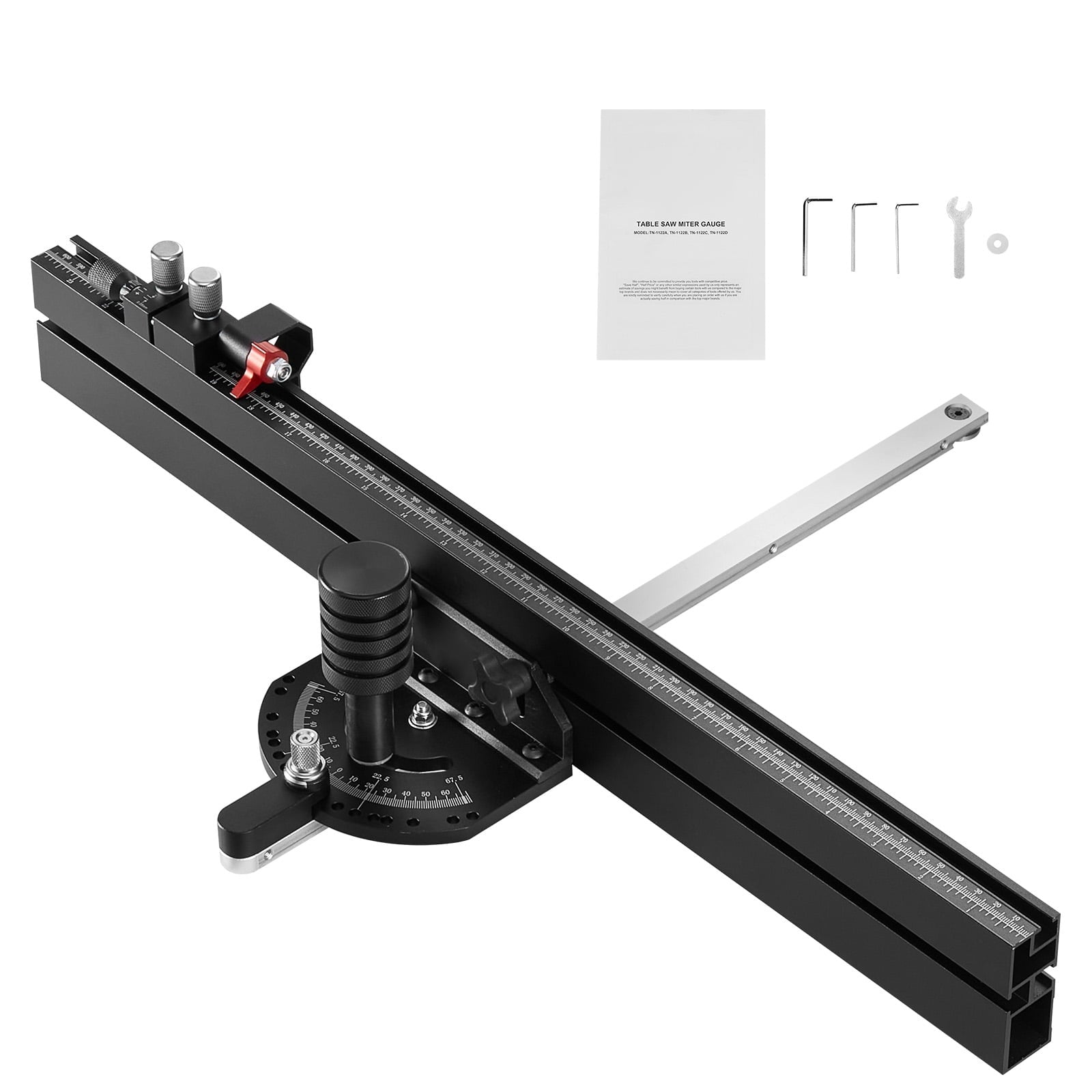 SKYSHALO Miter Gauge Precision Table Saw Standard Slot 3/4'' x 3/8'' 24" Grid