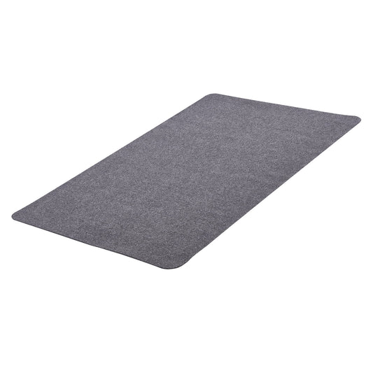 KFFKFF Office Chair Mat, 55 x 35-inch Floor Protector for Hard Surfaces, Durable Polyester Surface, Non-Slip Design, Easy to Maintain, Smooth Rolling Experience for Home or Workspace (Dark Grey)