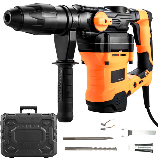 KFFKFF Rotary Hammer Drill Corded Drills 1-9/16" 3 Modes SDS-MAX Chipping Hammers