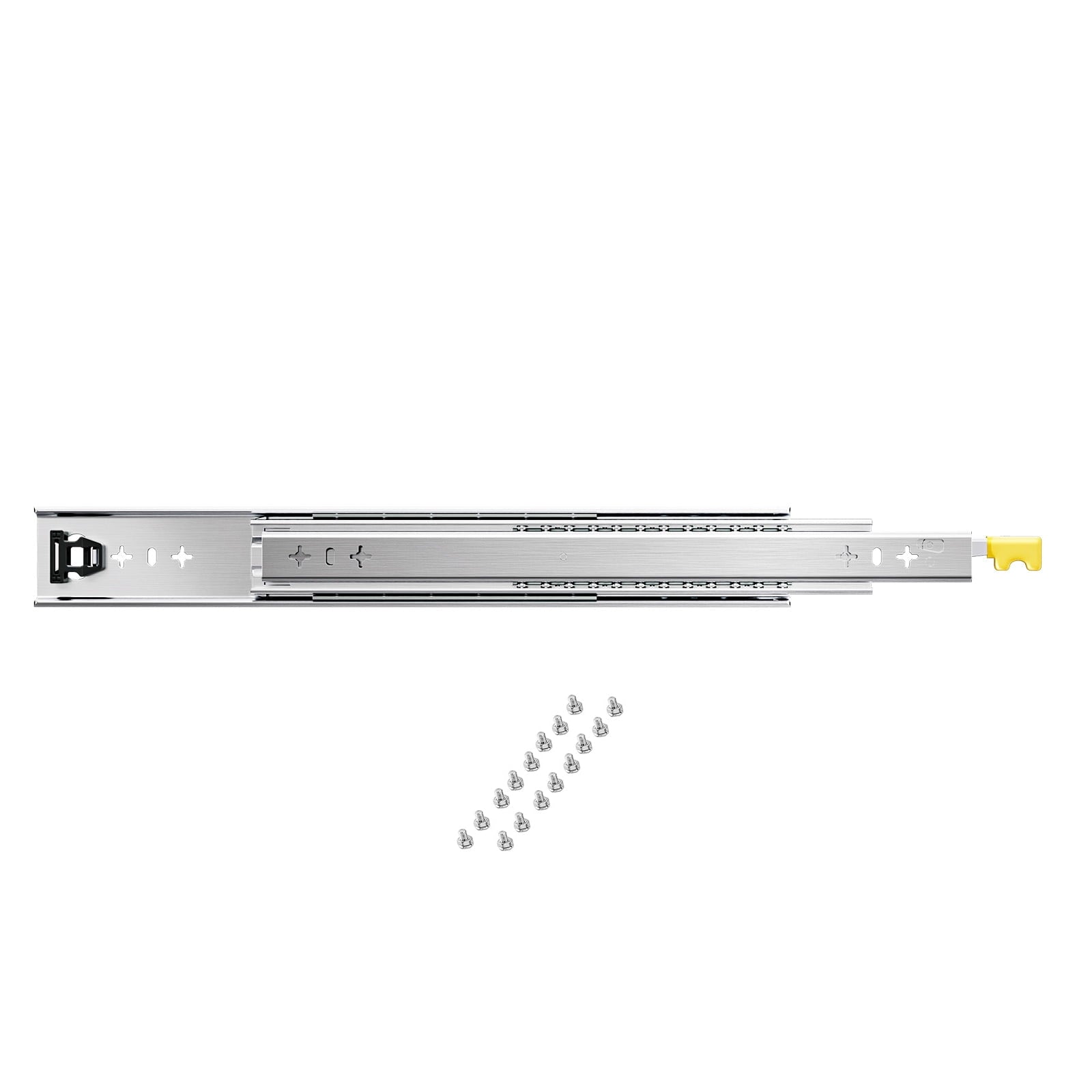 KFFKFF Set of 2 Drawer Slides, Full Extension, Available in Sizes Ranging from 16 to 60 Inches, 250 lbs Load Capacity, Locking Feature, Ball Bearing Side-Mount Design