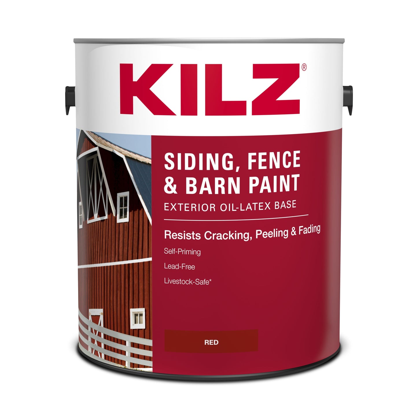 KILZ Pintura para Revestimiento, Cercas y Granero, Exterior, Rojo, 1 GalÃ³n