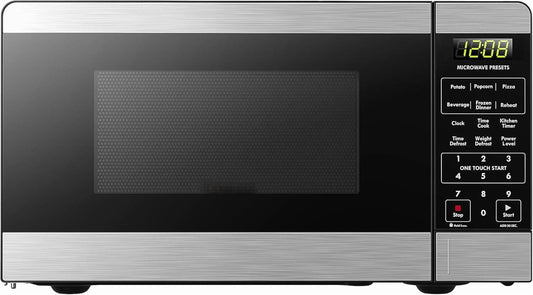 KMCMWP11S2-10 Countertop Microwave 6 Auto-Preset Menus, Child Lock, Defrost & Express Cooking Features, 1.1 Cu Ft, Stainless Steel 1000W