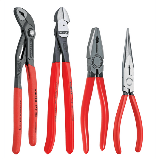 KNIPEX Tools 9K 00 80 94 US Cobra Combination Cutter and Needle Nose Pliers Set (4 Piece)