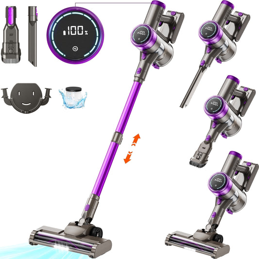 KUOSE Cordless Stick Vacuum Cleaner 38KPA 50Mins 2200mAh Lightweight for Home Pet Hair Carpet Hard Floor