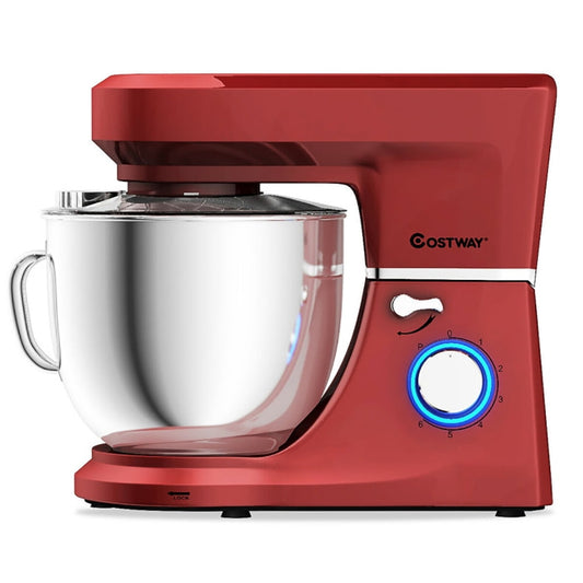 Kadyn Dough Mixer, Mixers Kitchen Electric Stand Mixer,Food Mixer,7.5 Qt Tilt-Head Stand Mixer with Dough Hook-Red