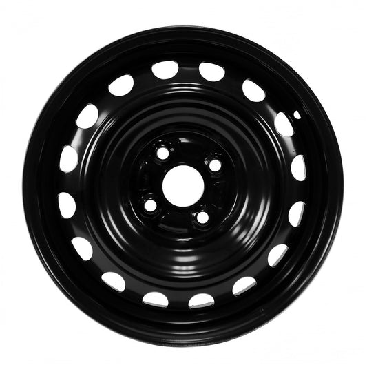 Kai 15 X 5 New Standard Replacement Steel Wheel Replica, Black, Fits 2012 - 2019 Toyota Prius C