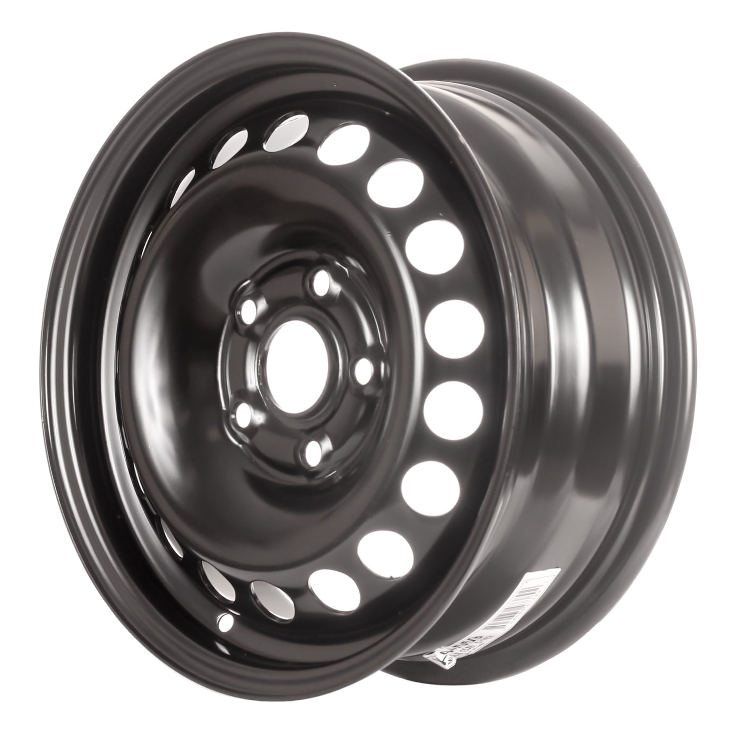 Kai 15 X 6 New Standard Replacement Steel Wheel Replica, Black, Fits 2006 - 2009 Volkswagen Rabbit