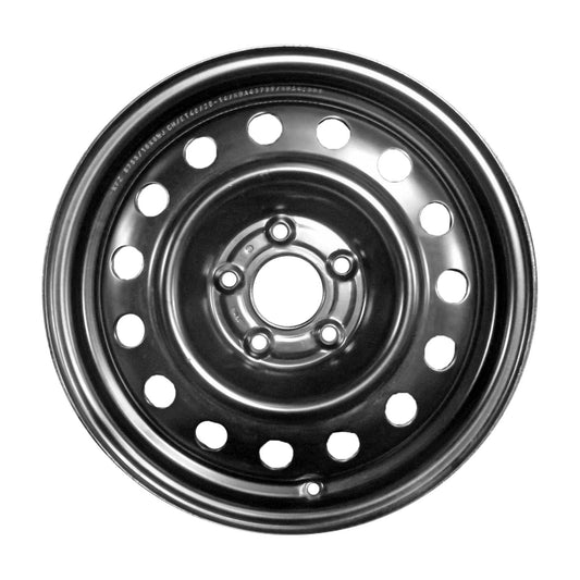 Kai 16 X 6.5 New Standard Replacement Steel Wheel Replica, Black, Fits 2015 Kia Rondo