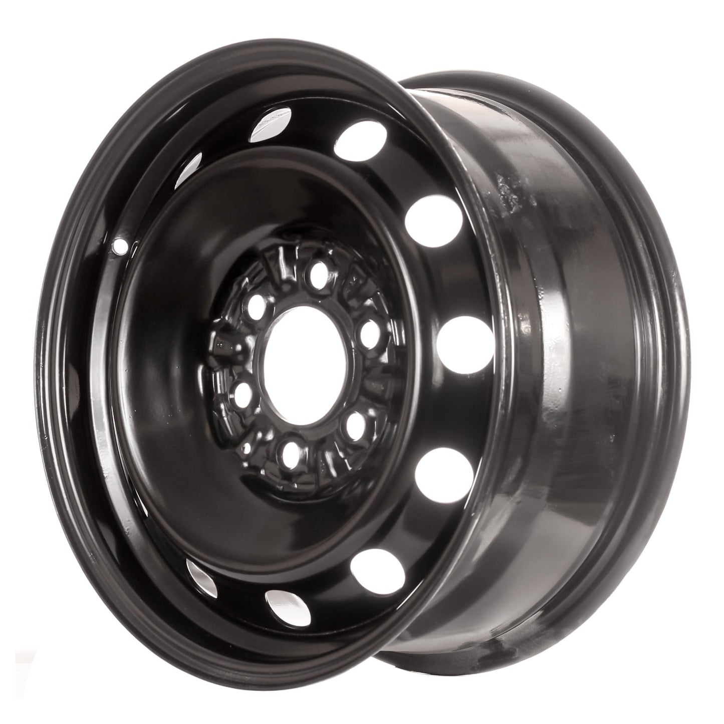 Kai 17 X 7.5 New Premium Replacement Steel Wheel Replica, Black, Fits 2004 - 2014 Ford Lightduty Pickup