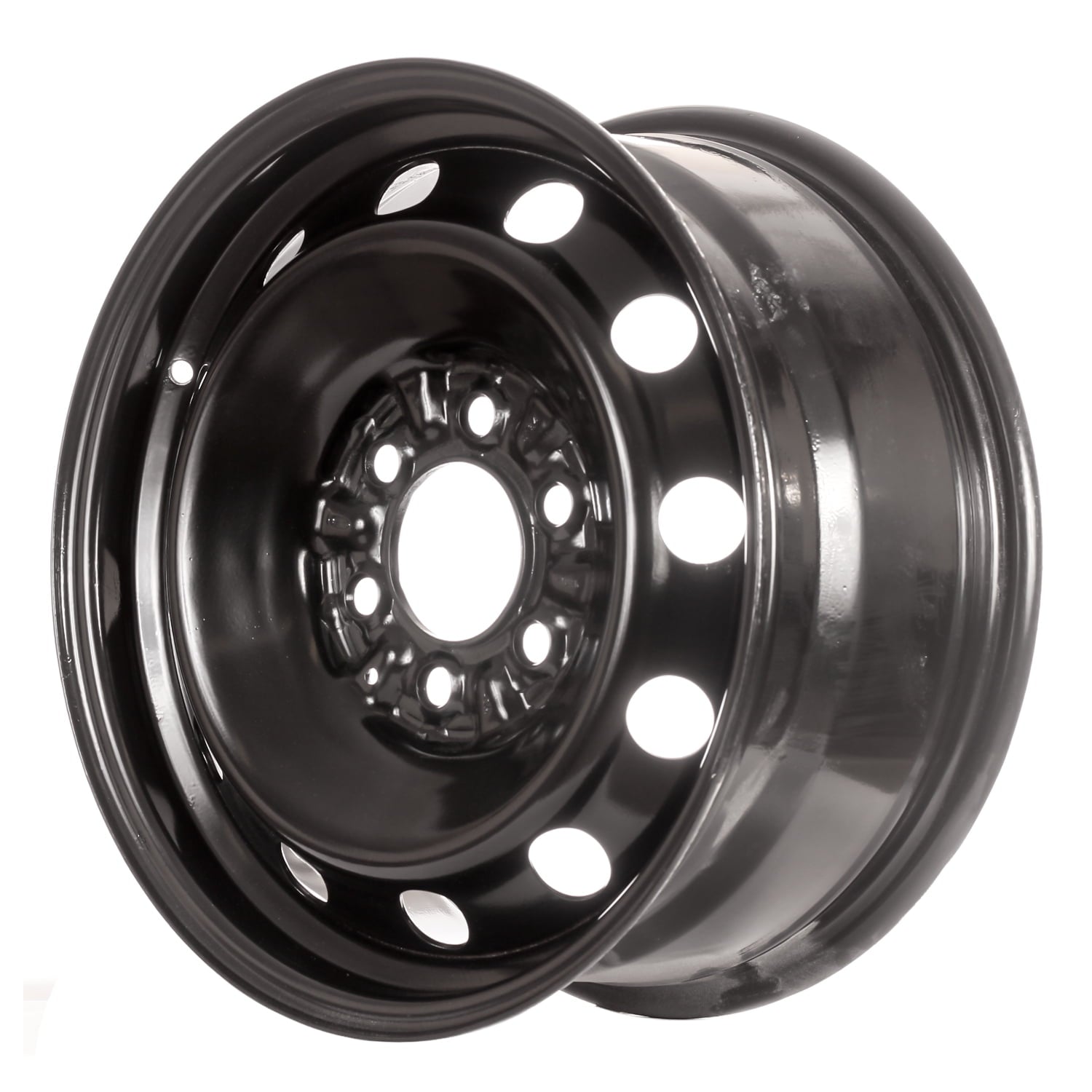 Kai 17 X 7.5 New Premium Replacement Steel Wheel Replica, Black, Fits 2004 - 2014 Ford Lightduty Pickup