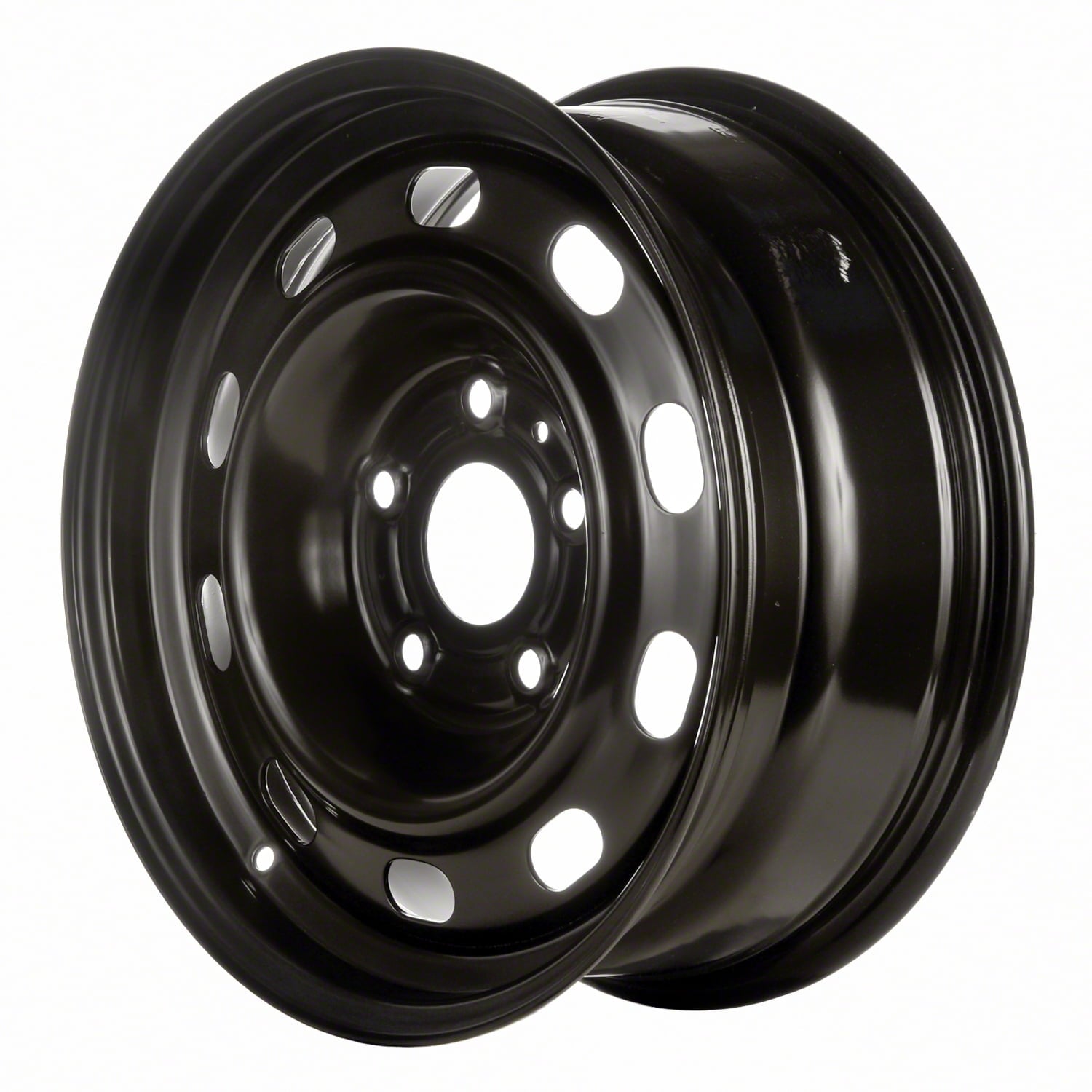 Kai 17 X 7 New Premium Replacement Steel Wheel Replica, Black, Fits 2002 - 2010 Dodge Ram 1500
