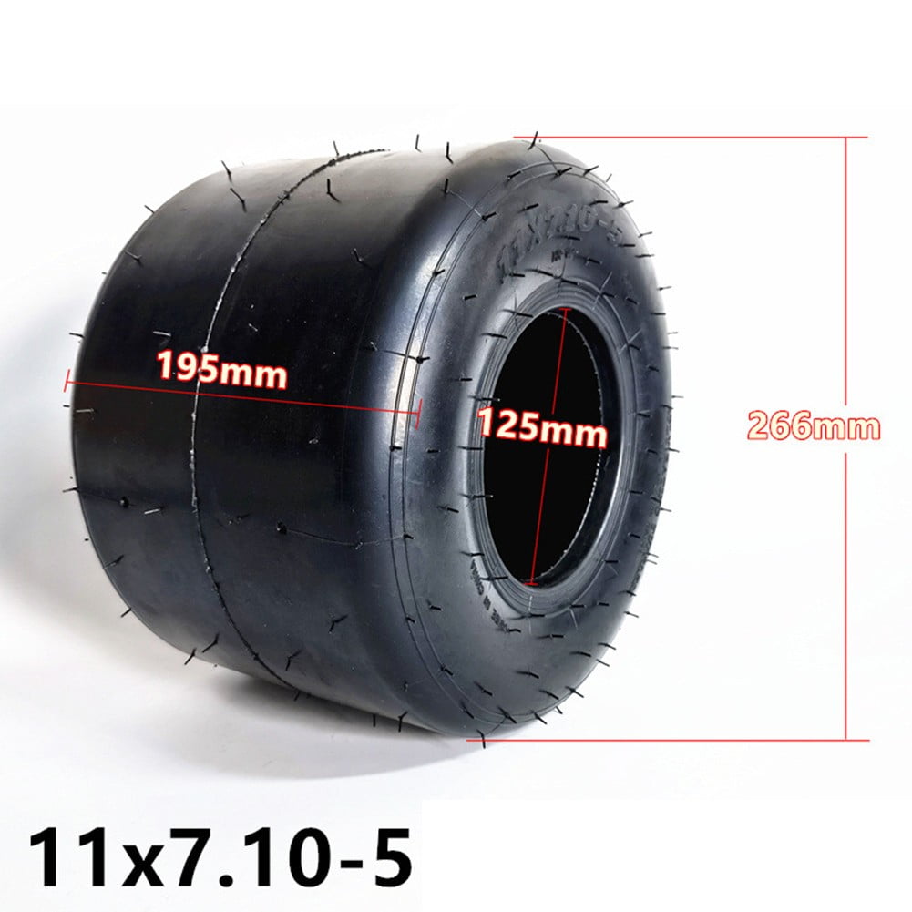 Kairuite Tires Go Kart Front And Rear Rubber Tubeless Tires 10x4.50-5/11x7.10-5 11x7.10-5