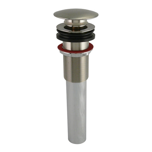 Keeney 1686KDSBN 1-1/4 x 8 in. Vessel Bathroom Sink Pop-Up Drain, Brushed Nickel