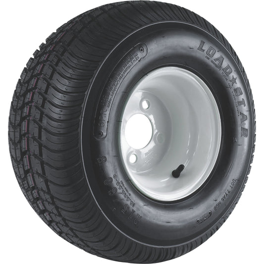 Kenda Loadstar 8in. Bias-Ply Trailer Tire and Wheel Assembly, 215/60-8, 4-Hole, Load Range C, Model# DM2568C-4I