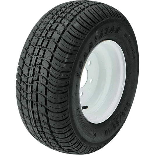 Kenda Loadstar K399 205/65-10 (C) Tire w/5 Hole Solid White Wheel (3H390)