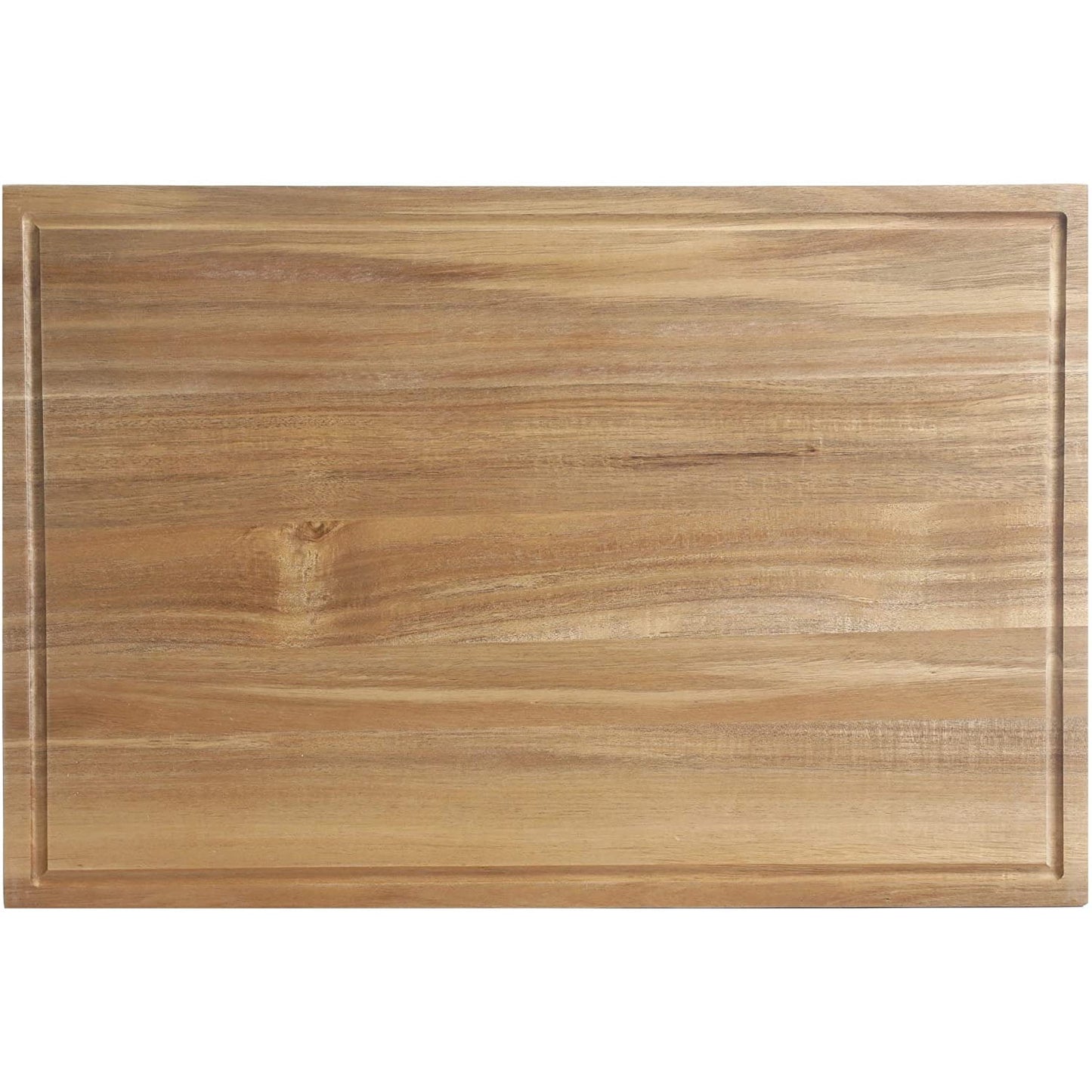 Kenmore Kenosha 24 x 16 Inch Kitchen Cutting Board w/ Juice Groove, Acacia Wood
