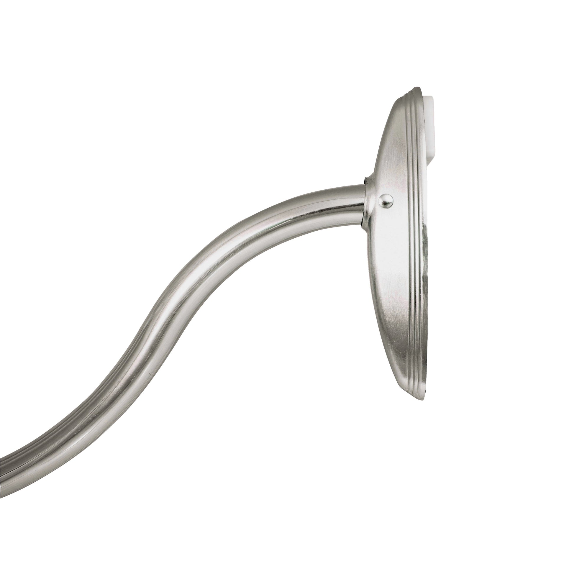 KenneyÂ® Twist & Fitâ„¢ sin Herramientas Barra de Cortina de Ducha de Acero Pintado Resistente Al Ã“xido Curvado, 57-72", NÃ­quel Cepillado