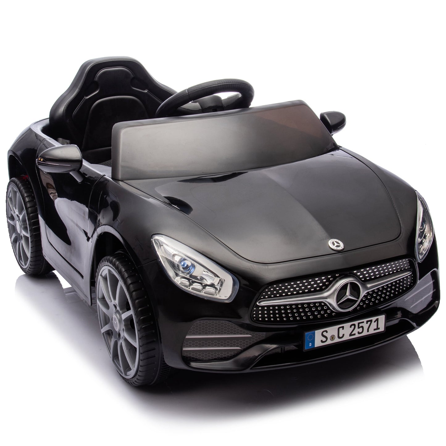 Kids Ride on Cars, 12V Powered Mercedes Benz Ride on Toys w/Remote Control, Music, Bluetooth, LED Light, USB, Power Display, Four Wheel Suspension Electric Car for Toddlers 2-4 Year Olds, Pink