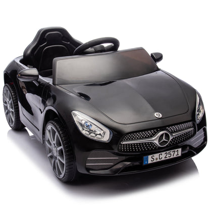 Kids Ride on Cars, 12V Powered Mercedes Benz Ride on Toys w/Remote Control, Music, Bluetooth, LED Light, USB, Power Display, Four Wheel Suspension Electric Car for Toddlers 2-4 Year Olds, Pink