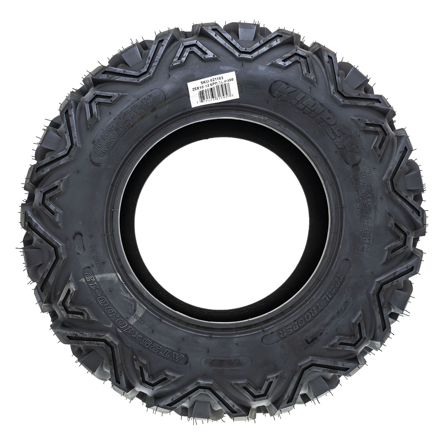 Kimpex 021103 Rear Trail Trooper Tire Bias 25X10-12 Alterra 400 450 500 550 600 700 XR TRV