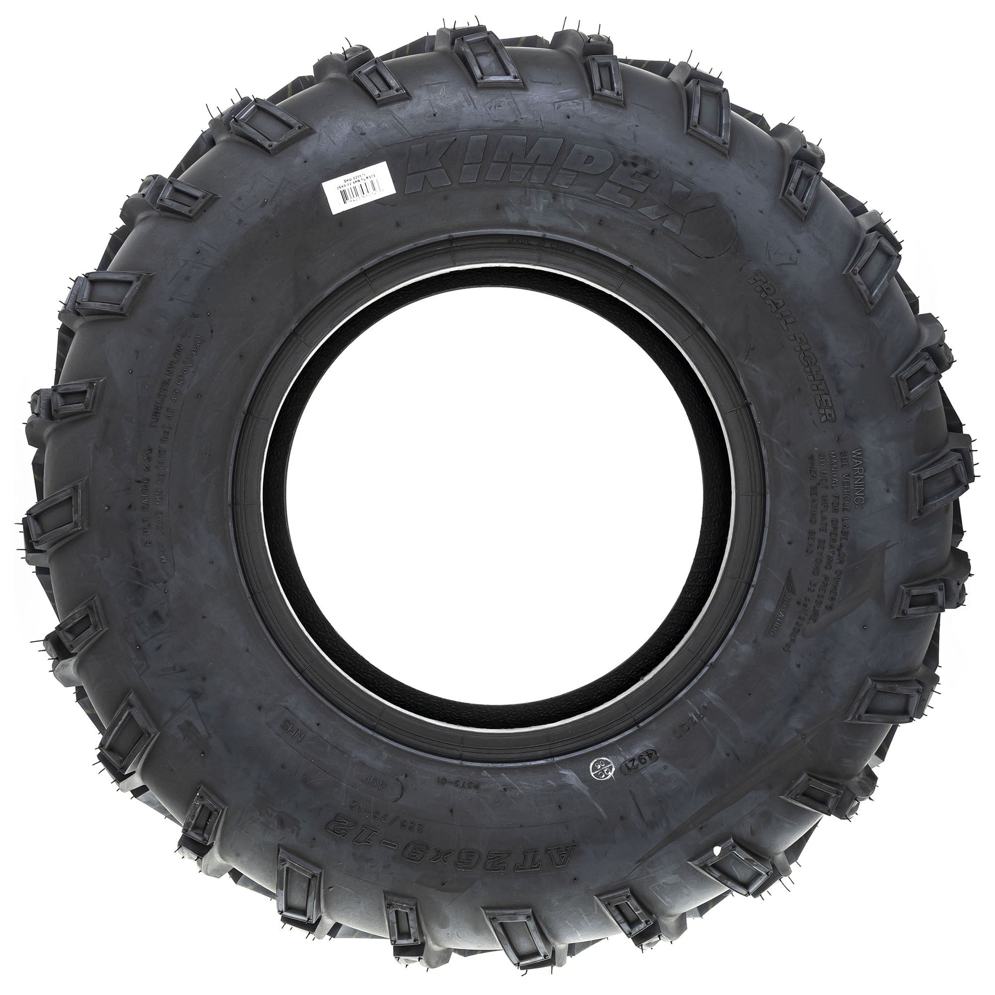Kimpex Trail Fighter Tire 26x9-12 Front 6 Ply Tubeless All Terrain 26x9x12   #021175