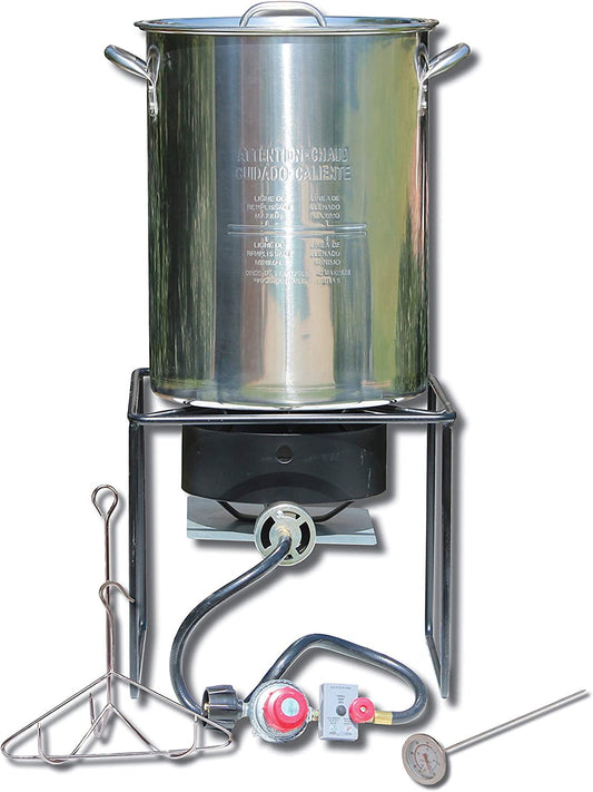 King Kooker 29 Qt Stainless Steel Turkey Frying Cooker Package